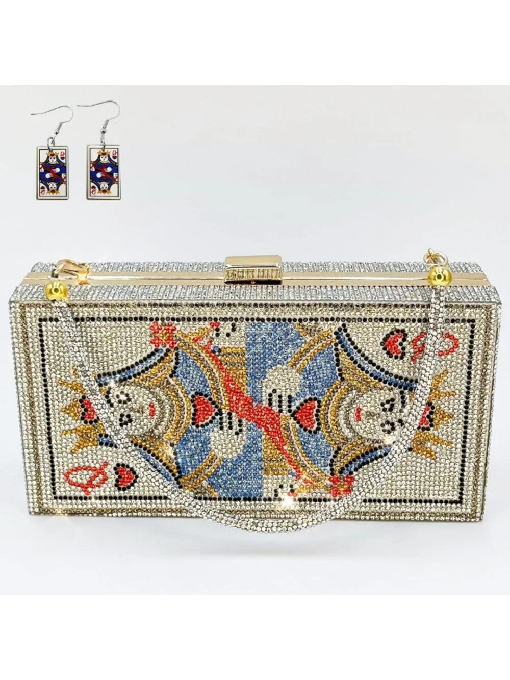 Elegant Crystal Clutch Purse - Diamond Evening Handbag, Minaudiere for Parties